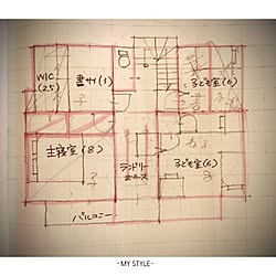 部屋全体/間取り2F/アドバイスください☺︎/間取り打合せ＊/間取りが難しすぎる...などのインテリア実例 - 2016-09-01 10:35:42