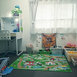 部屋全体/団地/こどもと暮らす。/山善おうちすっきりボックスモニター応募/イオンのマット...などのインテリア実例 - 2017-02-23 07:55:09