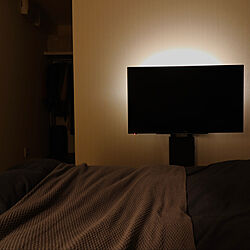 テレビ周り/センサーライト/間接照明/ベッドルーム/ベッド周りのインテリア実例 - 2022-06-23 06:42:24