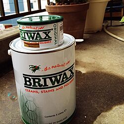 玄関/入り口/BRIWAX/JACOBEANのメガ缶とWALNUT/ベランダガーデン　マンションのインテリア実例 - 2014-07-18 08:53:14