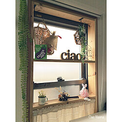窓枠棚DIY/DIY/2×4材/窓/カフェカーテン...などのインテリア実例 - 2021-08-03 08:50:00