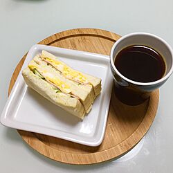 キッチン/おはようございます☺︎/朝ごはん/お弁当の残り/サンドイッチ...などのインテリア実例 - 2017-04-24 07:53:53