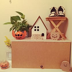 玄関/入り口/ハロウィン雑貨/ハロウィンディスプレイ/模様替え/インテリア...などのインテリア実例 - 2016-09-06 11:03:43