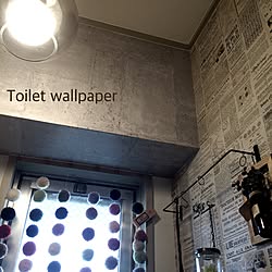 バス/トイレ/団地のトイレは狭い/毛糸のポンポン/壁紙屋本舗/築41年中古マンション...などのインテリア実例 - 2015-10-29 13:21:53