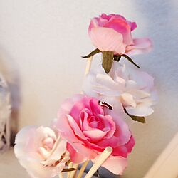 ベッド周り/一人暮らし/薔薇/ピンクのインテリア実例 - 2014-03-22 14:18:05