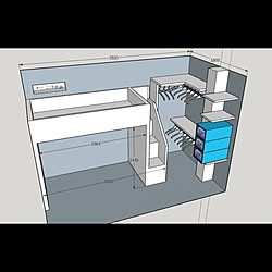 クローゼット/ロフトベッド/リフォーム/パース/ワークスペース...などのインテリア実例 - 2016-12-05 22:00:36