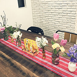 ひな祭り/花のある暮らし/机のインテリア実例 - 2019-03-03 20:45:46