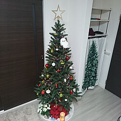 クリスマス/クリスマスツリー180cm/来年はもっとかわいく♪/キャンドル/ニトリのインテリア実例 - 2018-12-19 22:32:37