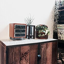 棚/棚リメイクDIY/本棚DIY/古い物好き/観葉植物...などのインテリア実例 - 2016-06-24 17:22:57