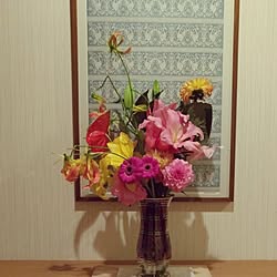 玄関/入り口/フラワーベース/花/花瓶/ボヘミアングラス...などのインテリア実例 - 2024-01-21 13:49:38