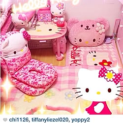 部屋全体/ピンク/キティ部屋/キティちゃん/hellokitty...などのインテリア実例 - 2015-01-07 13:47:47