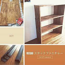 棚/LOFT/スタックファニチャー/LoFtオリジナルDIY家具/DIY...などのインテリア実例 - 2016-02-21 17:06:51