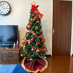 クリスマスツリー/クリスマス/リビング/クリスマスディスプレイ/クリスマスツリー180cmのインテリア実例 - 2020-11-23 15:35:09