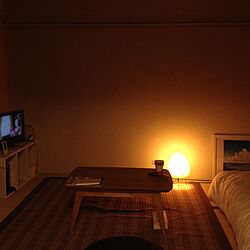 ベッド周り/一人暮らし/照明/賃貸/寝室からの眺めのインテリア実例 - 2014-10-30 21:57:30