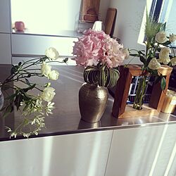 キッチン/花を飾る/グリーンのある暮らしのインテリア実例 - 2015-12-02 09:35:53