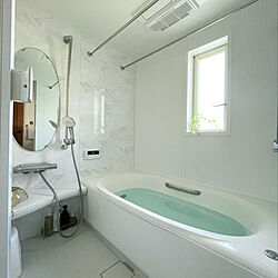 白いお風呂/浴室リフォーム/リノベーション/お風呂/浴室換気乾燥機...などのインテリア実例 - 2021-04-21 18:33:55