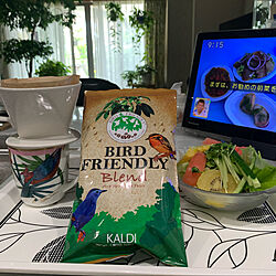 いつものサラダ/朝ごはん/bird friendly/コーヒーのある暮らし/カルディのコーヒー...などのインテリア実例 - 2022-06-19 08:53:51