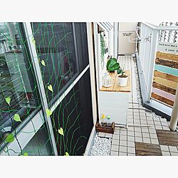 玄関/入り口/洗濯スペース/IKEAのランタン/板壁DIY/室外機カバー...などのインテリア実例 - 2016-06-30 16:18:16