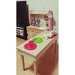 リビング/ベンチ DIY/ままごとキッチンDIY/1×4材のインテリア実例 - 2017-03-23 22:07:37