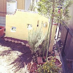 玄関/入り口/お庭♡/DIY/ブロック壁/ガーデンのインテリア実例 - 2016-02-16 22:51:59