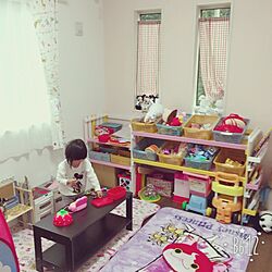 部屋全体/おもちゃ収納/こどもと暮らす。/子供部屋/棚DIY...などのインテリア実例 - 2017-05-06 03:55:20