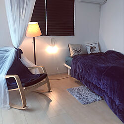 シンプル寝室/シンプル/IKEA/おうち時間/ベッド周りのインテリア実例 - 2021-11-08 08:38:25
