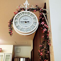 リビング/クリスマス飾り付け/両面時計のインテリア実例 - 2014-11-20 14:27:40