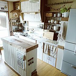 キッチン/団地/DIY/だってそれが…/食器棚DIY...などのインテリア実例 - 2016-09-09 10:39:41