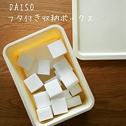 キッチン/Daiso/収納ボックス/メラミンスポンジ/スポンジ...などのインテリア実例 - 2016-03-09 19:17:54