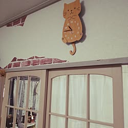 壁/天井/#セリア/DIY/生活感のある部屋/ねこ...などのインテリア実例 - 2017-02-25 22:49:59