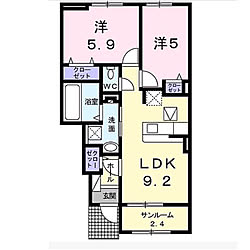 大東建託　賃貸　2LDK/部屋全体のインテリア実例 - 2019-03-02 18:51:35