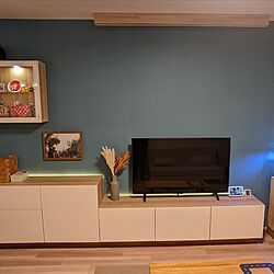 テレビ周りの収納/IKEA/BESTA/LEDテープライトのインテリア実例 - 2023-05-18 03:55:59