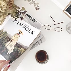 机/coffee time/紫陽花ドライ/KINFOLK/シンプルな暮らし...などのインテリア実例 - 2017-06-24 00:06:04