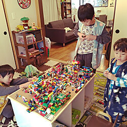 部屋全体/子供部屋&キッズスペース/LEGOスペース/LEGOテーブルDIY/男の子と暮らす。...などのインテリア実例 - 2020-02-02 01:08:59