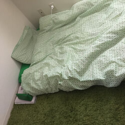 ベッド周り/グリーン/IKEA/一人暮らしのインテリア実例 - 2018-04-05 07:31:57