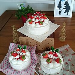 キッチン/クリスマス☆/クリスマスツリー/セリア/cake ...などのインテリア実例 - 2015-12-24 17:15:45