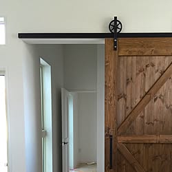 我が家唯一の無垢www/barn door/造作建具/建築中/マイホーム建築中...などのインテリア実例 - 2015-03-24 17:31:50