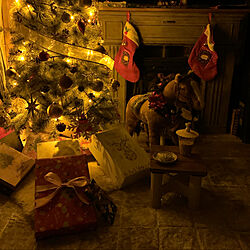 サンタさんからのプレゼント/クリスマス/クリスマスツリー/アドベントカレンダー/マントルピースDIY...などのインテリア実例 - 2022-12-26 23:48:44