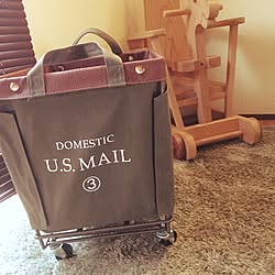 棚/カート収納/USMail/おもちゃ箱/無垢材の床...などのインテリア実例 - 2017-02-25 12:36:26