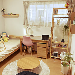 子供部屋女の子/子供部屋/ナチュラルインテリア/観葉植物/無印良品...などのインテリア実例 - 2022-08-20 08:10:50