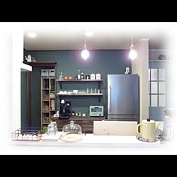 キッチン/無印良品/冷蔵庫/カフェ/ペンダントライト...などのインテリア実例 - 2016-05-12 17:35:39