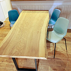 2000mmのテーブル/無垢材の床/一枚板テーブル/杉/DIY...などのインテリア実例 - 2022-12-17 22:46:23