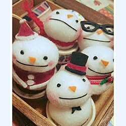 セリア/ハンドメイド/ダイソー/雪だるま/クリスマス...などのインテリア実例 - 2015-11-02 06:55:56