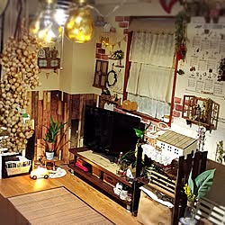 部屋全体/セリアリメイクシート/一人暮らし/いいね、フォロー本当に感謝デス☺︎/電球型瓶...などのインテリア実例 - 2017-06-14 10:17:42