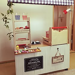 お店屋さん/お店屋さんDIY/キッズコーナー/おもちゃ/カラーボックス DIY...などのインテリア実例 - 2017-02-08 10:01:39