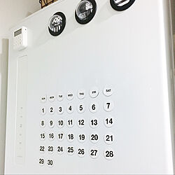キッチン/冷蔵庫/マグネットカレンダー/100均/シルク...などのインテリア実例 - 2018-04-10 18:56:07