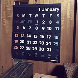 壁/天井/楽天で買ったもの/カレンダーのインテリア実例 - 2014-01-26 00:46:08
