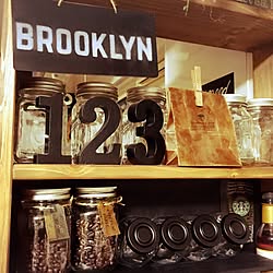 棚/coffee/ステンシル/Brooklyn/蝋引き紙袋...などのインテリア実例 - 2015-09-28 00:47:37