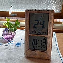 湿度計付き時計/時計の塗装/スウェーデンハウス窓/手作りを楽しむ/植物のある暮らし...などのインテリア実例 - 2022-03-24 16:34:12