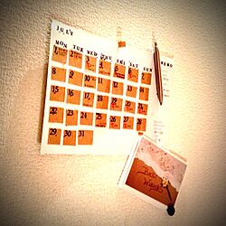 壁/天井/カレンダー/手作り/英文/ポストカードのインテリア実例 - 2013-07-02 20:33:56